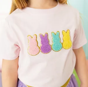 Sweet Wink Easter Peeps Patch Short Sleeve T-Shirt - Ballet
