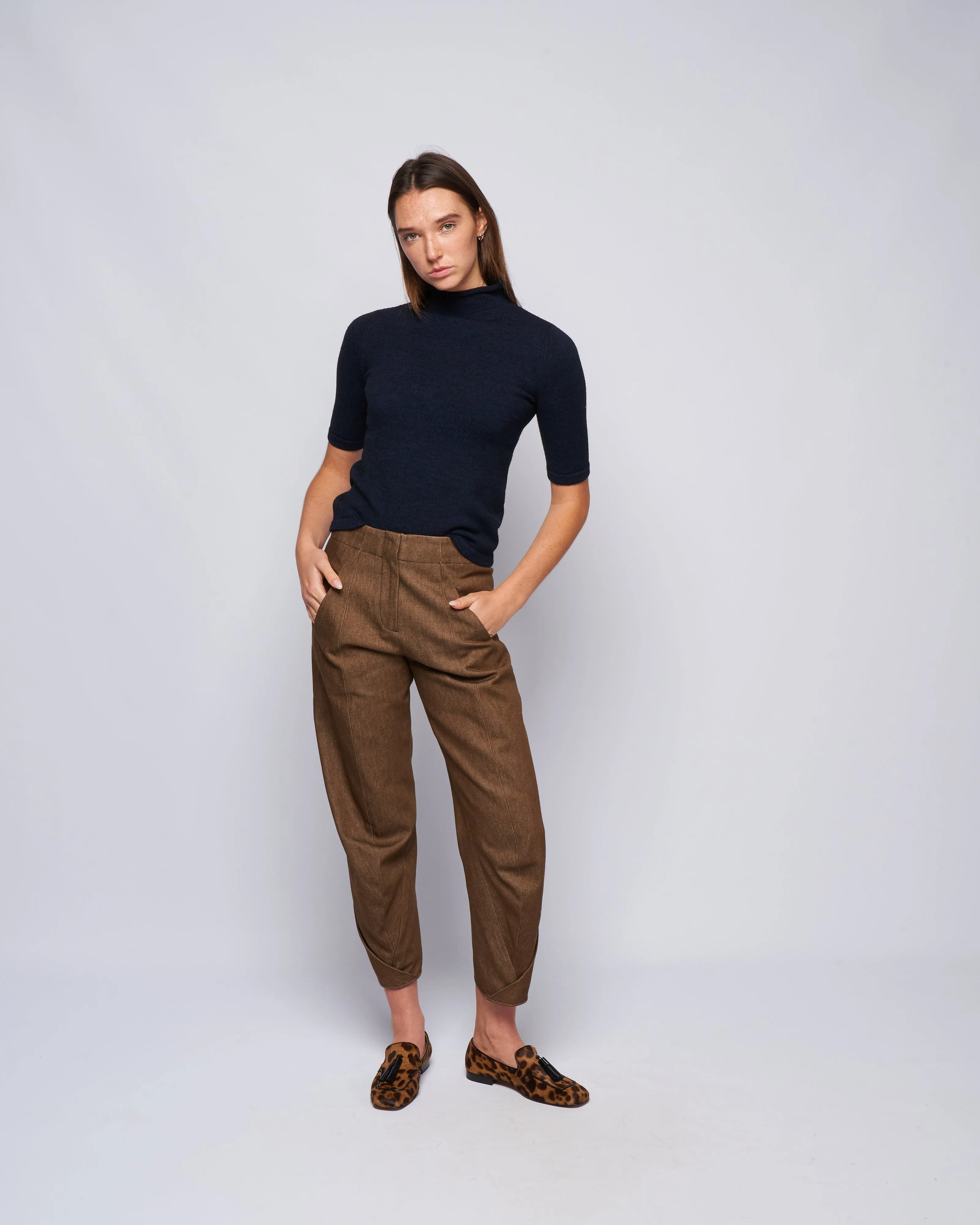 takeo pant- denim - taupe