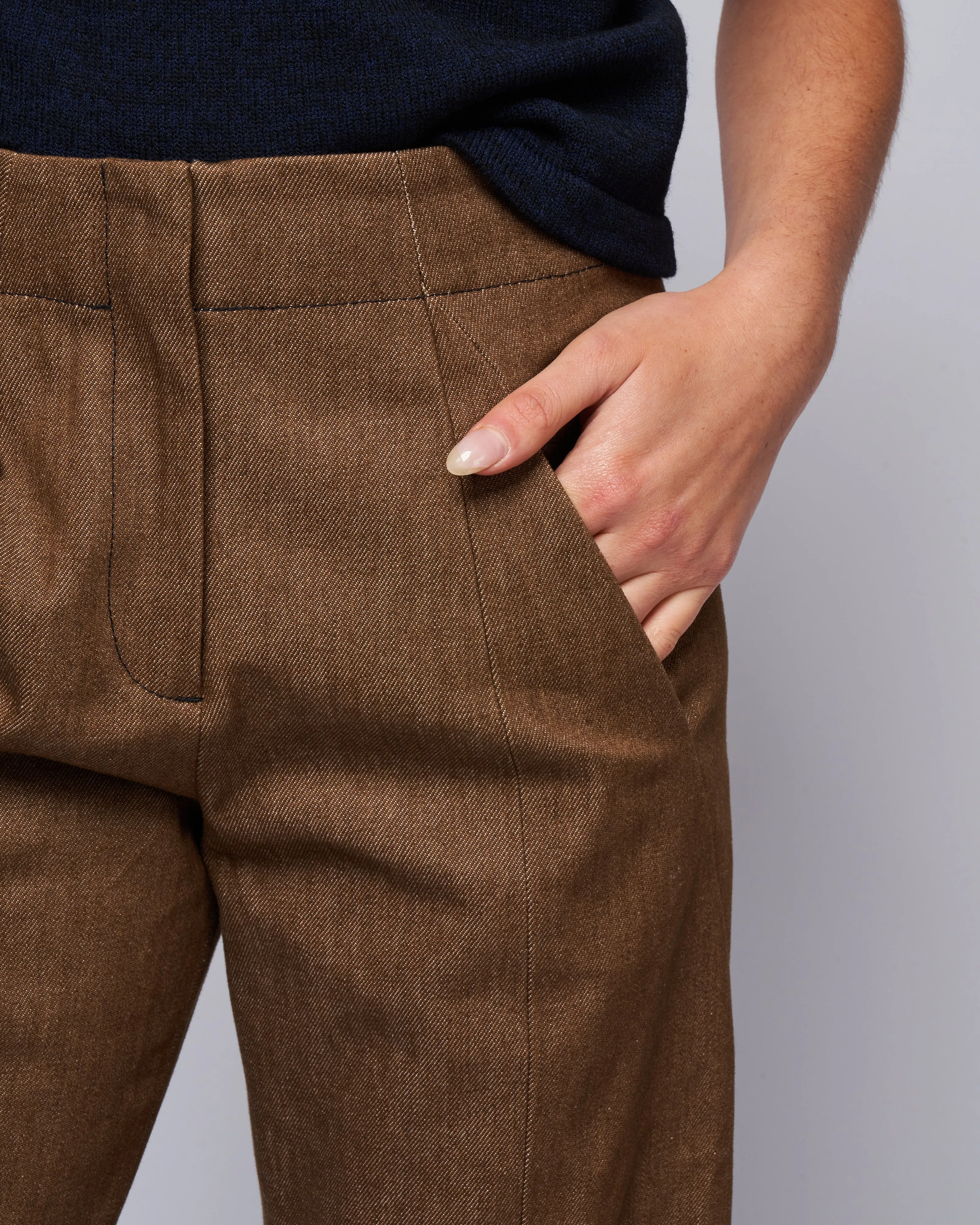 takeo pant- denim - taupe