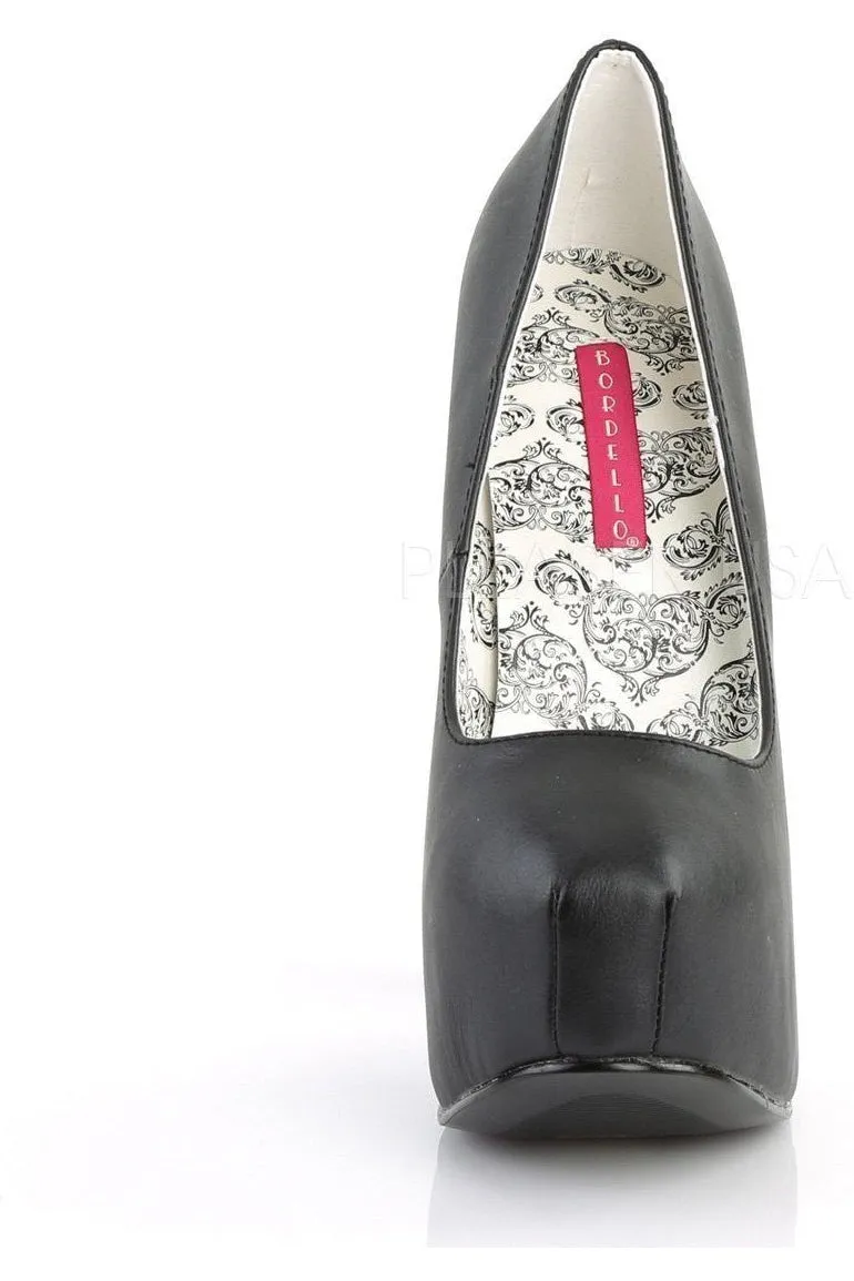 TEEZE-06 Pump  | Black Faux Leather