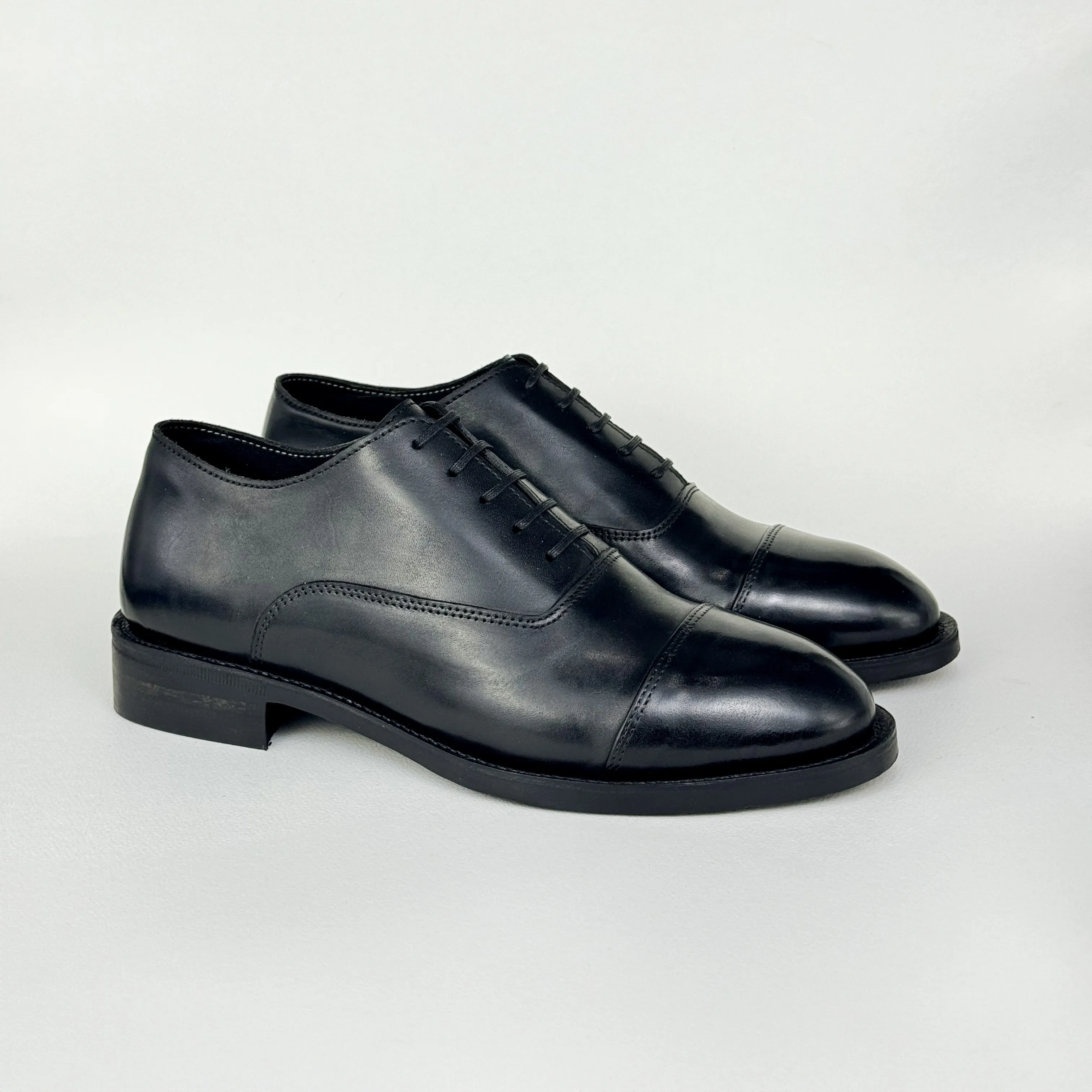 The Black Cap Toe Oxford – Goodyear Welted