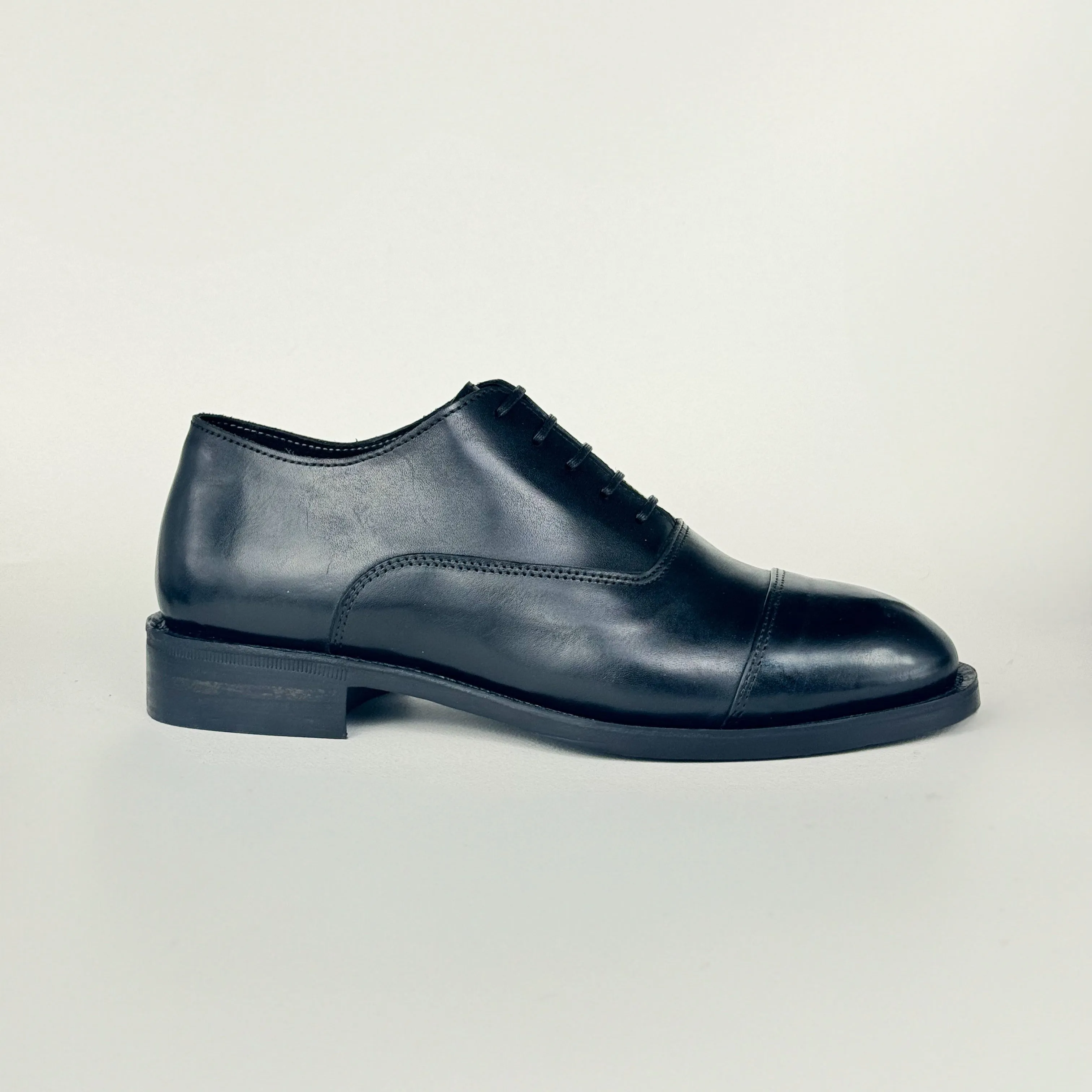 The Black Cap Toe Oxford – Goodyear Welted