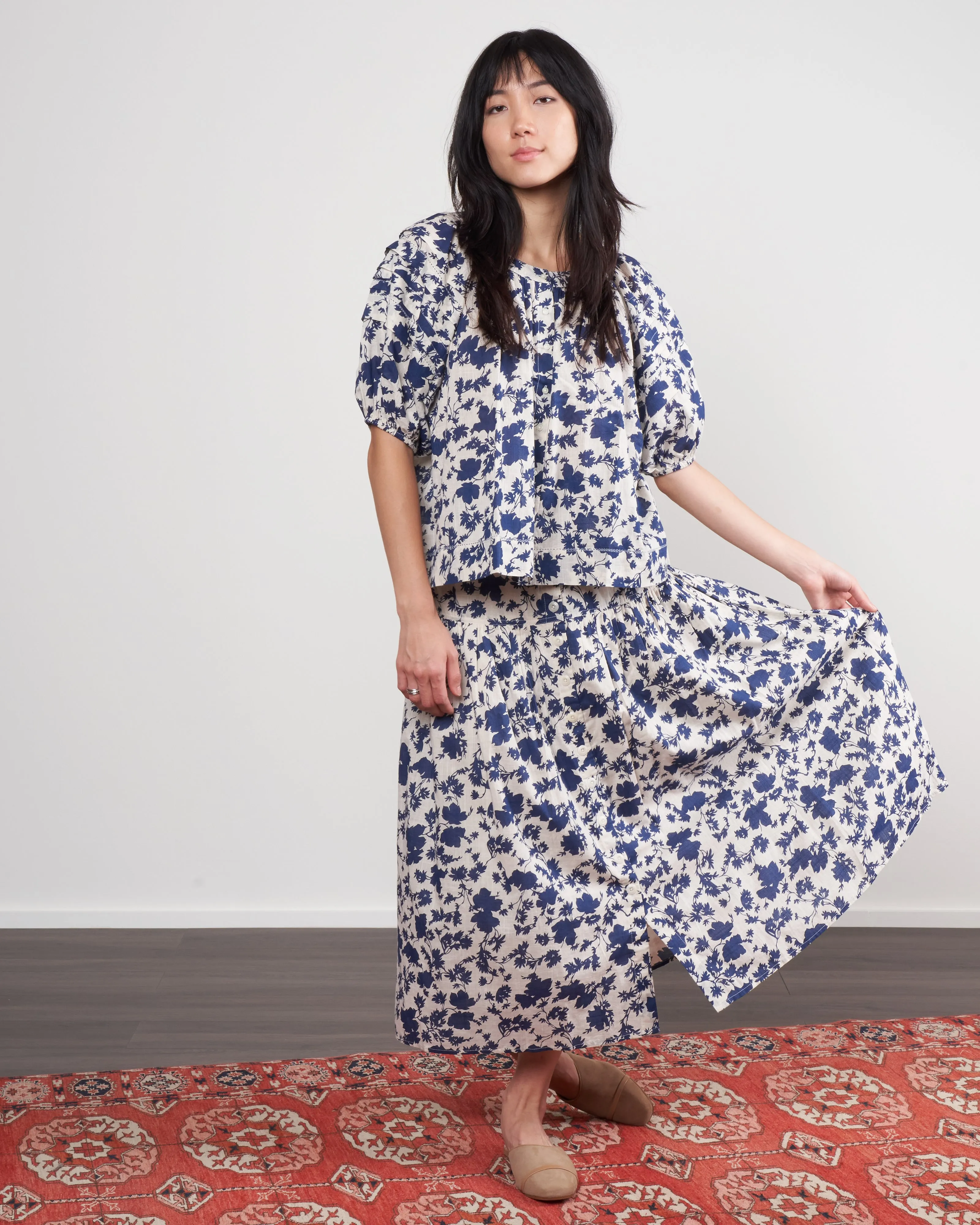 the boating skirt - autumn leaf floral