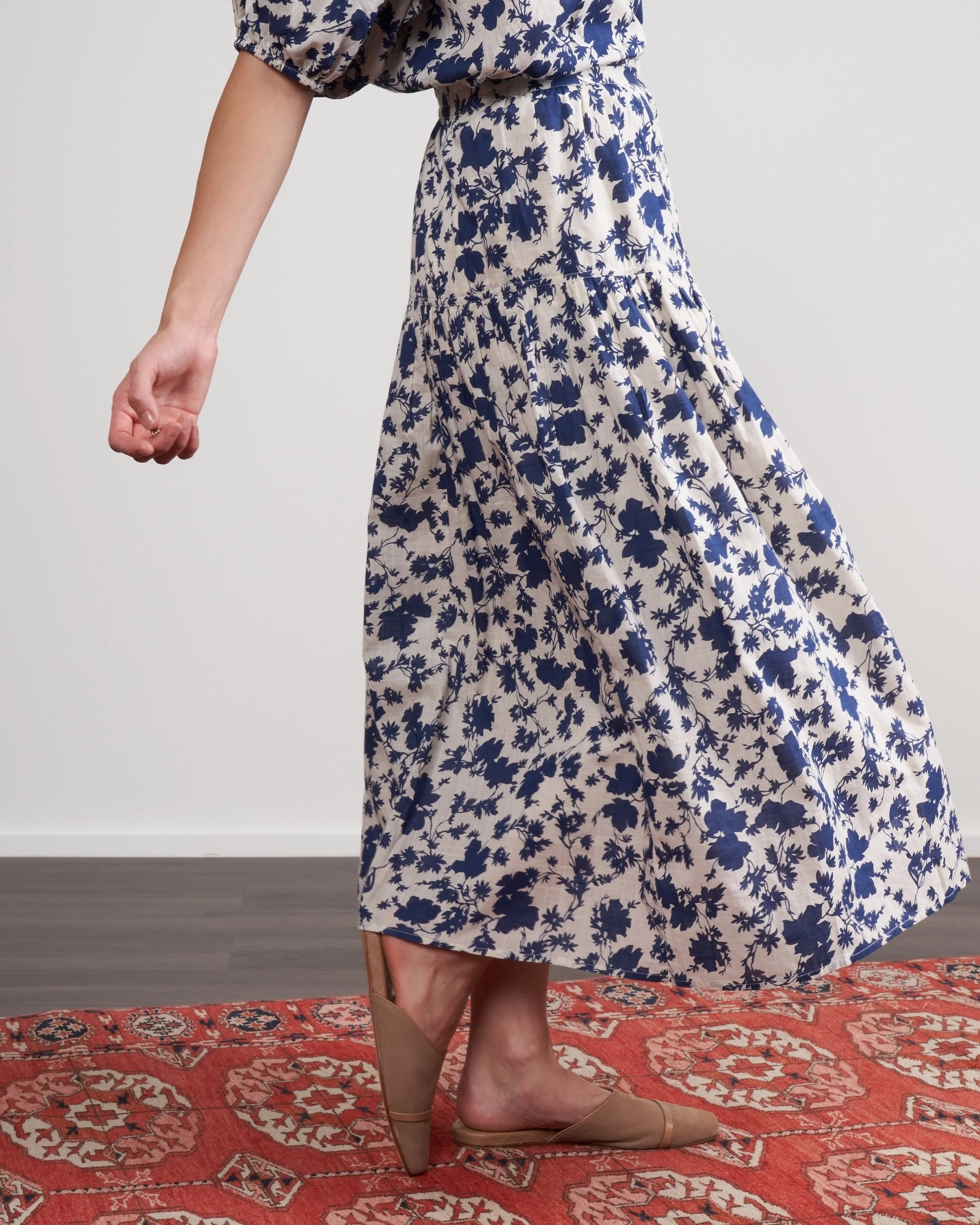 the boating skirt - autumn leaf floral