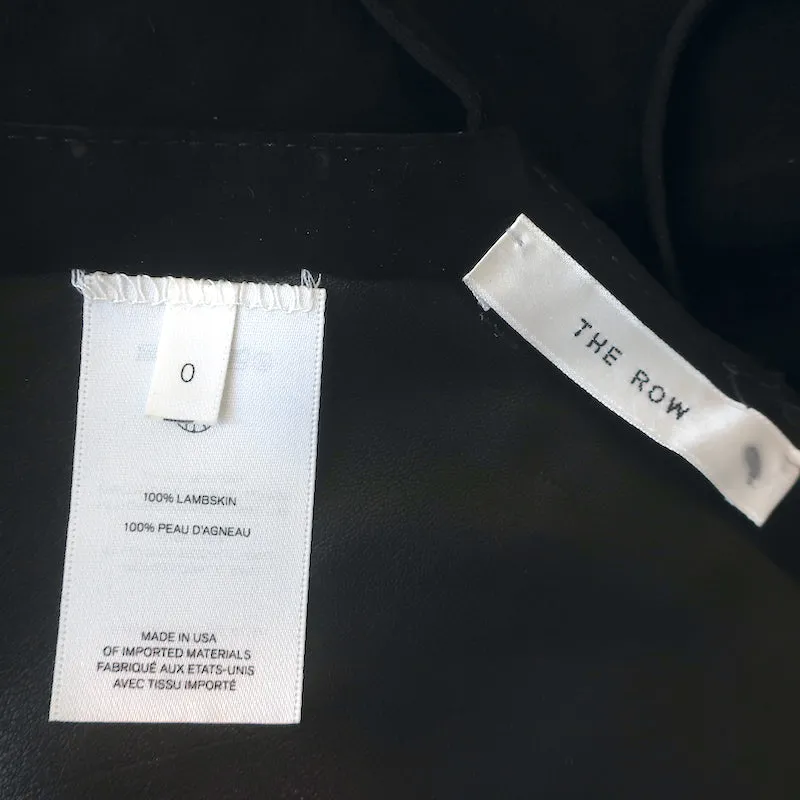 The Row Suede Open-Back Top Black Size 0