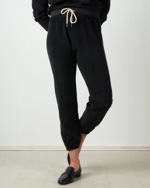 the velour stadium sweatpant - almost black
