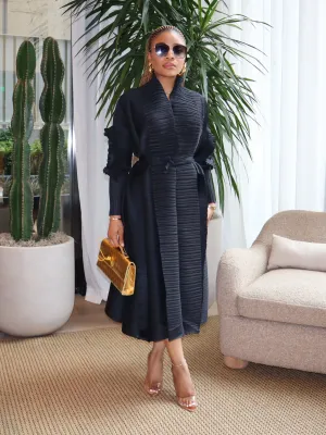 Tisha Pleated Dress (Black)