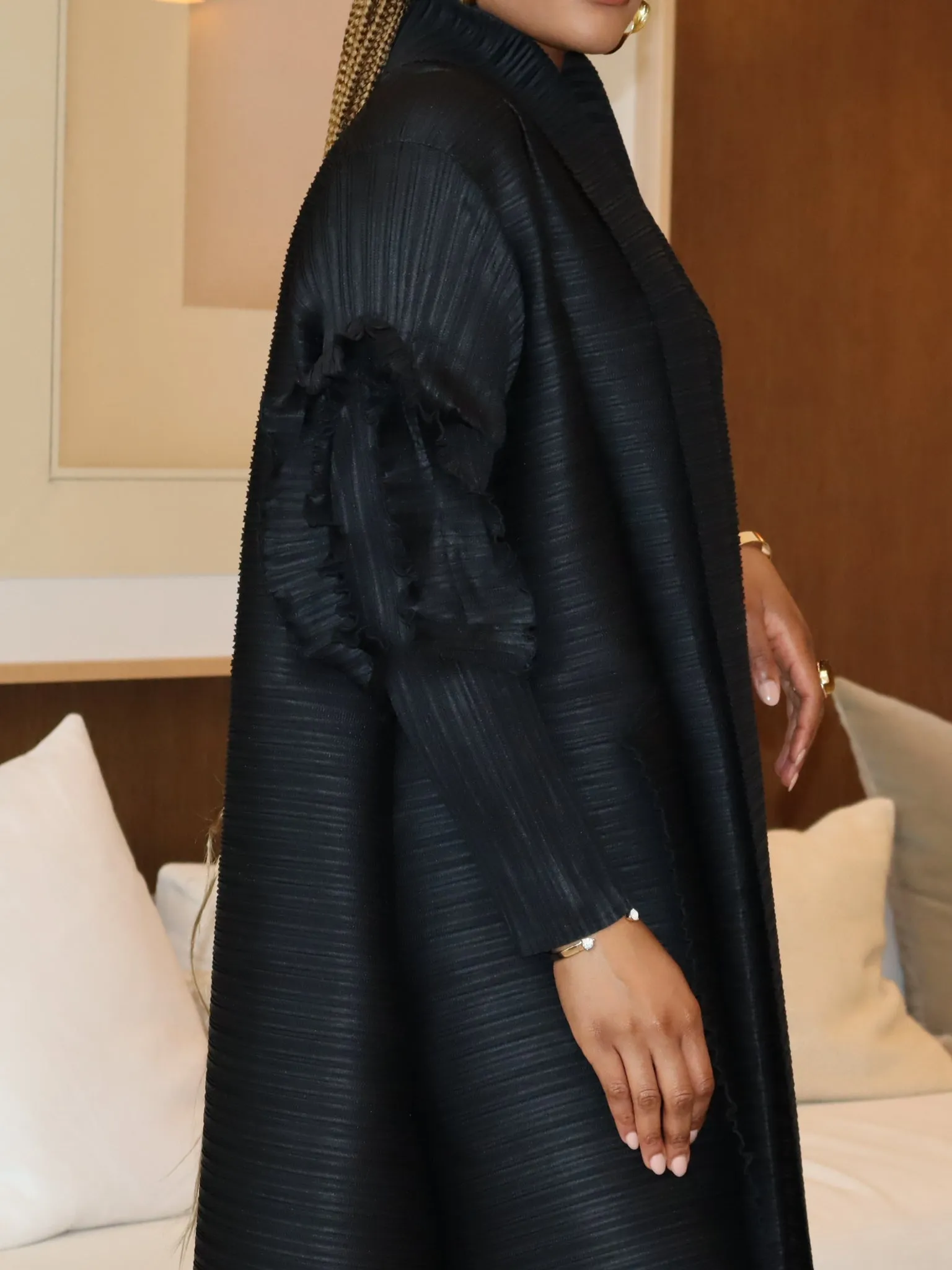 Tisha Pleated Dress (Black)