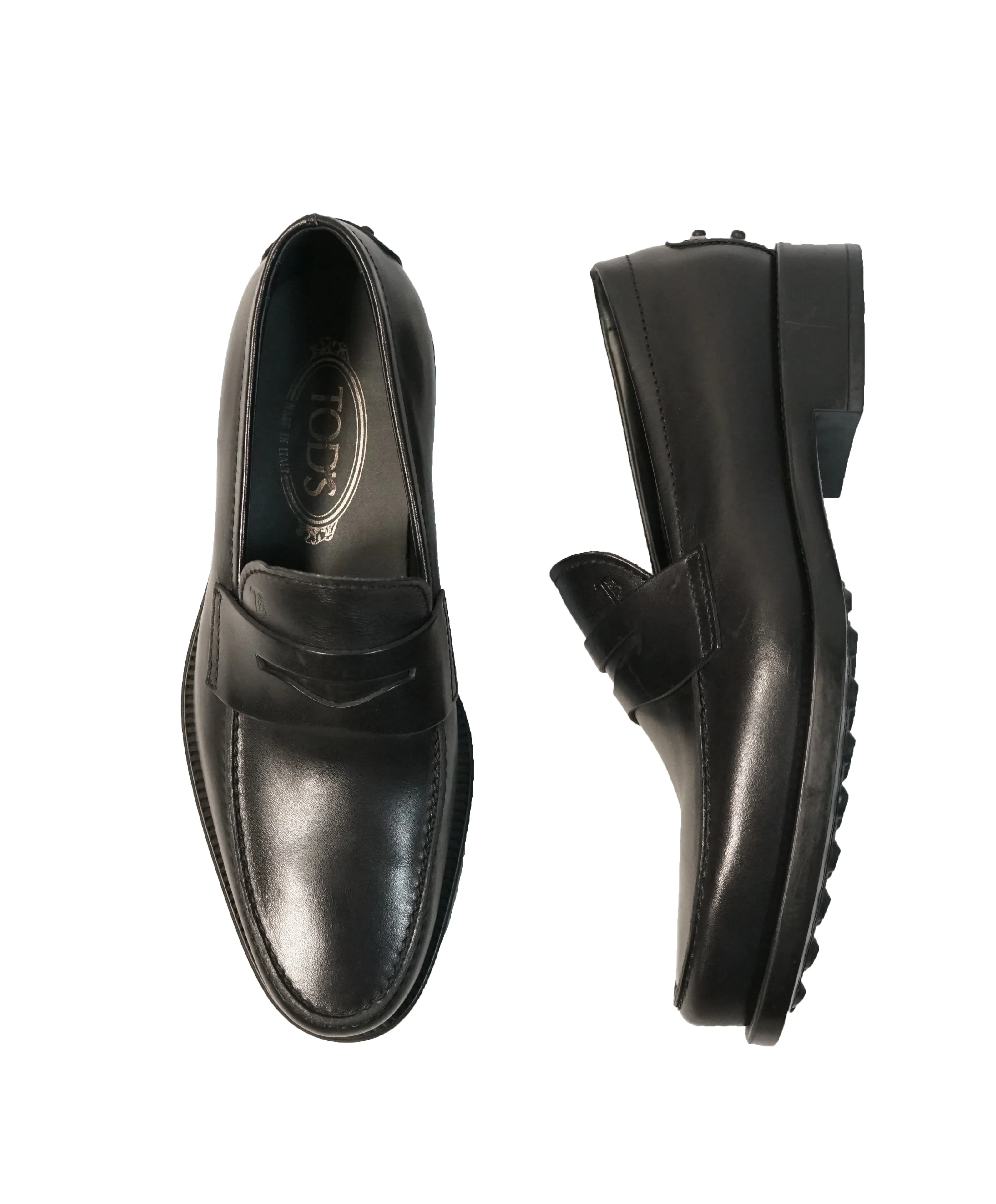 TOD’S - “Boston” Black Penny Loafers - 8 US