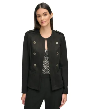 Tommy Hilfiger Women's Faux-Suede Long-Sleeve Band Jacket H37J4907