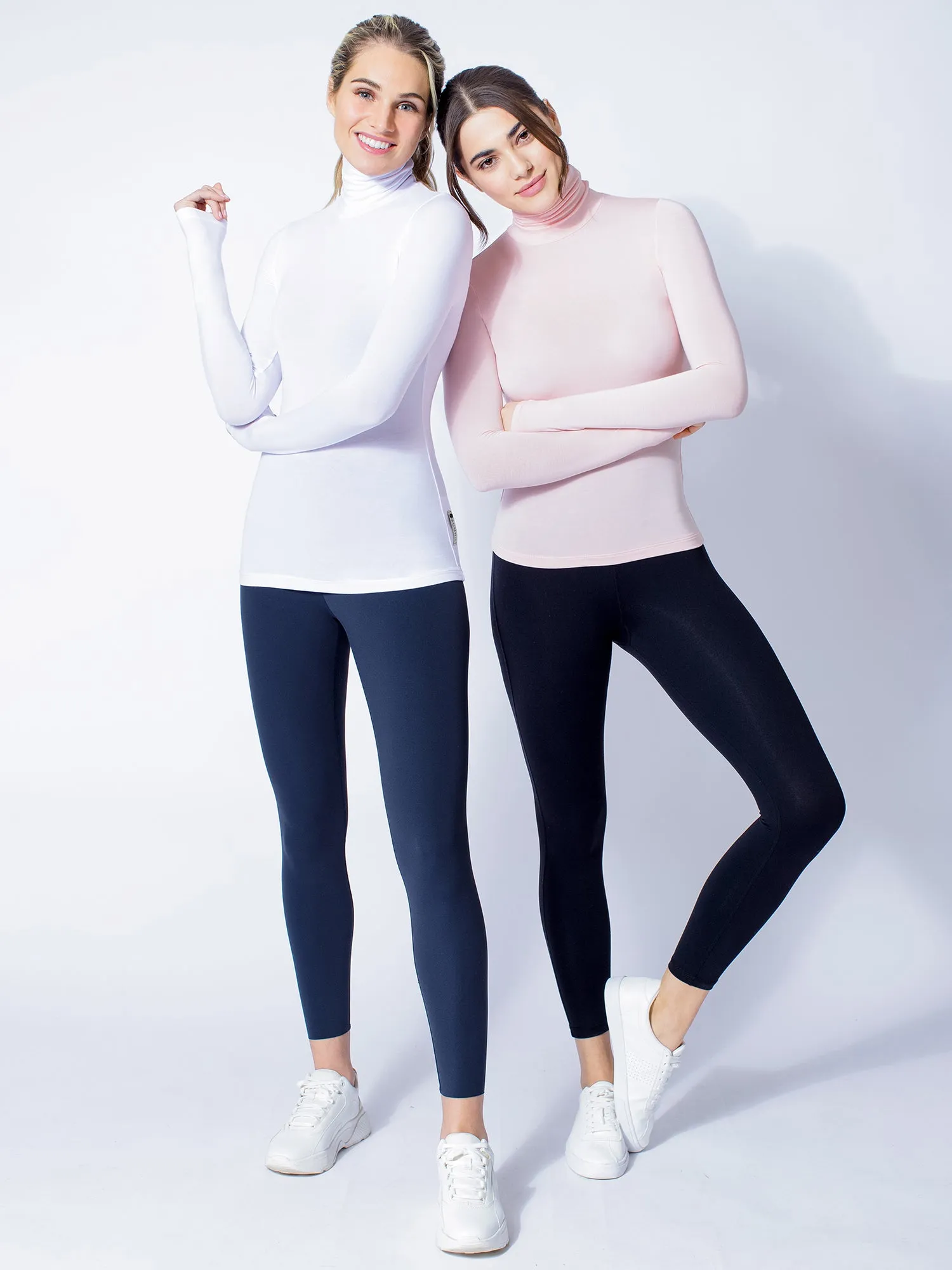 TURTLENECK TOP, BALLET PINK