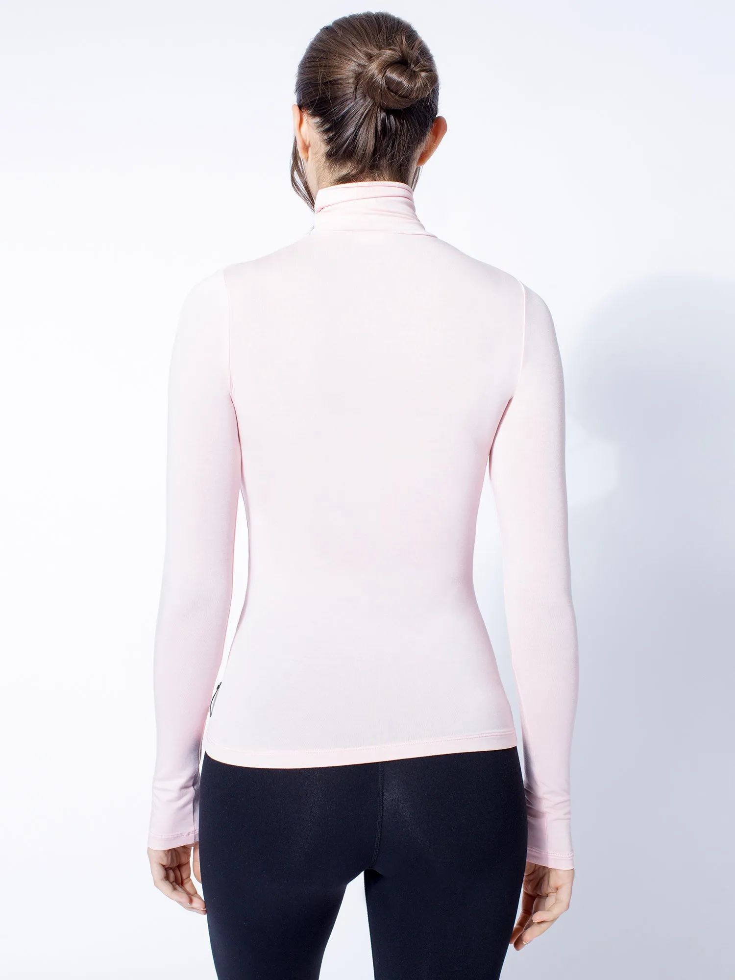 TURTLENECK TOP, BALLET PINK