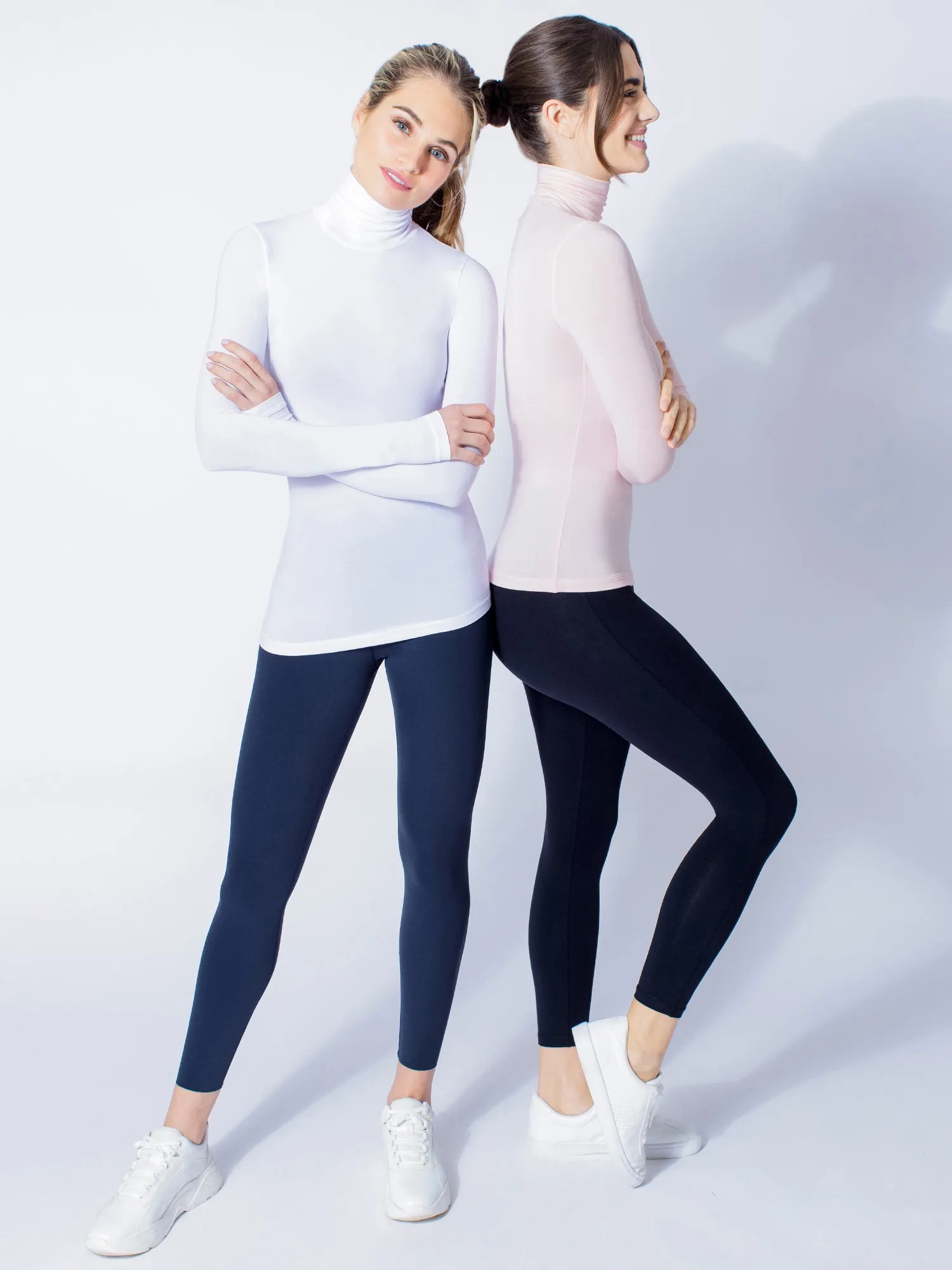 TURTLENECK TOP, BALLET PINK
