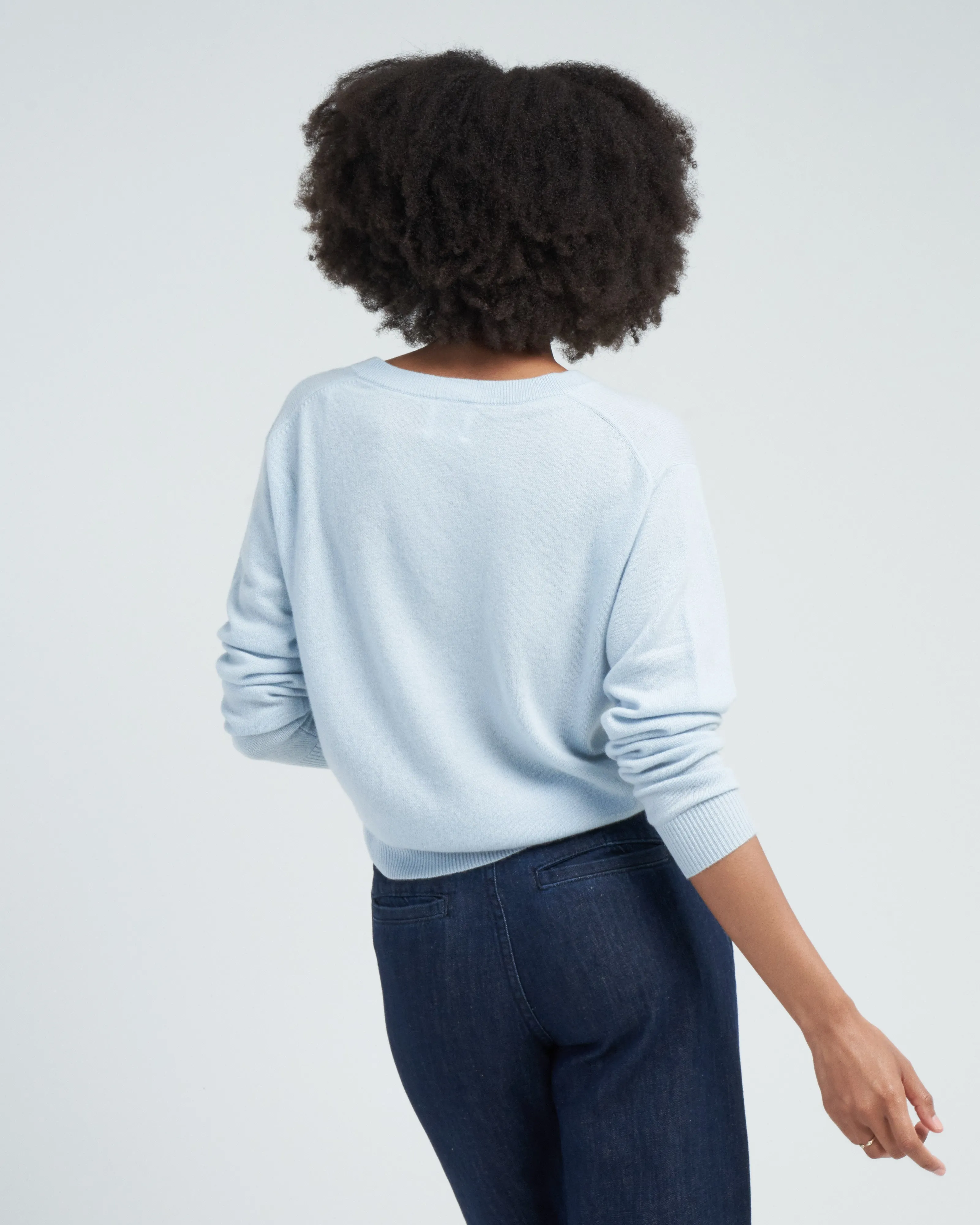 v-neck sweater - pale blue