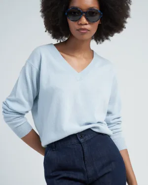 v-neck sweater - pale blue
