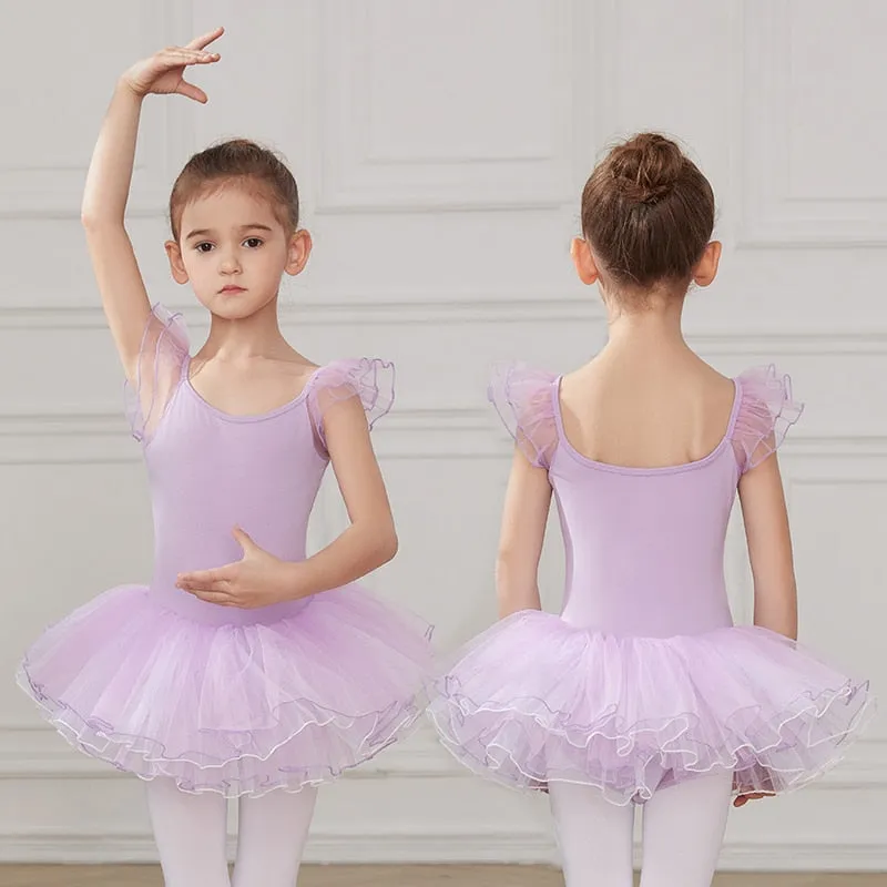 Vestido de balé infantil e adolescente - para altura de 110 a 160 cm