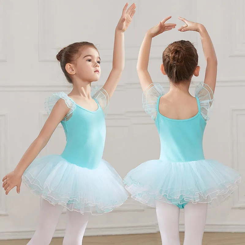 Vestido de balé infantil e adolescente - para altura de 110 a 160 cm