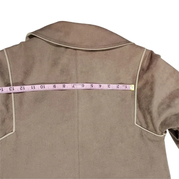 Vintage All Seasons Faux Suede Jacket Sz Medium ? Removable Liner Winter Coat
