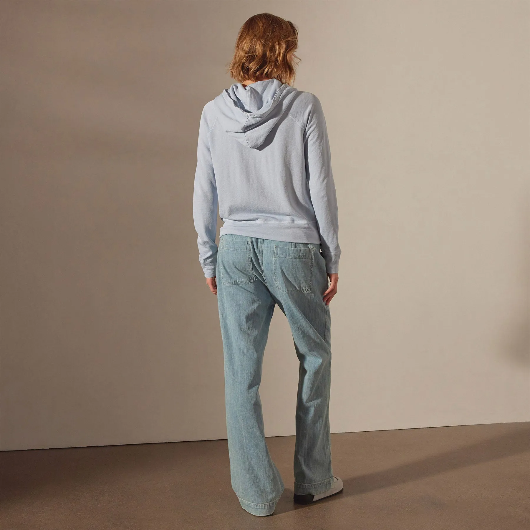 Vintage French Terry Zip Up Hoodie - Open Sky Pigment