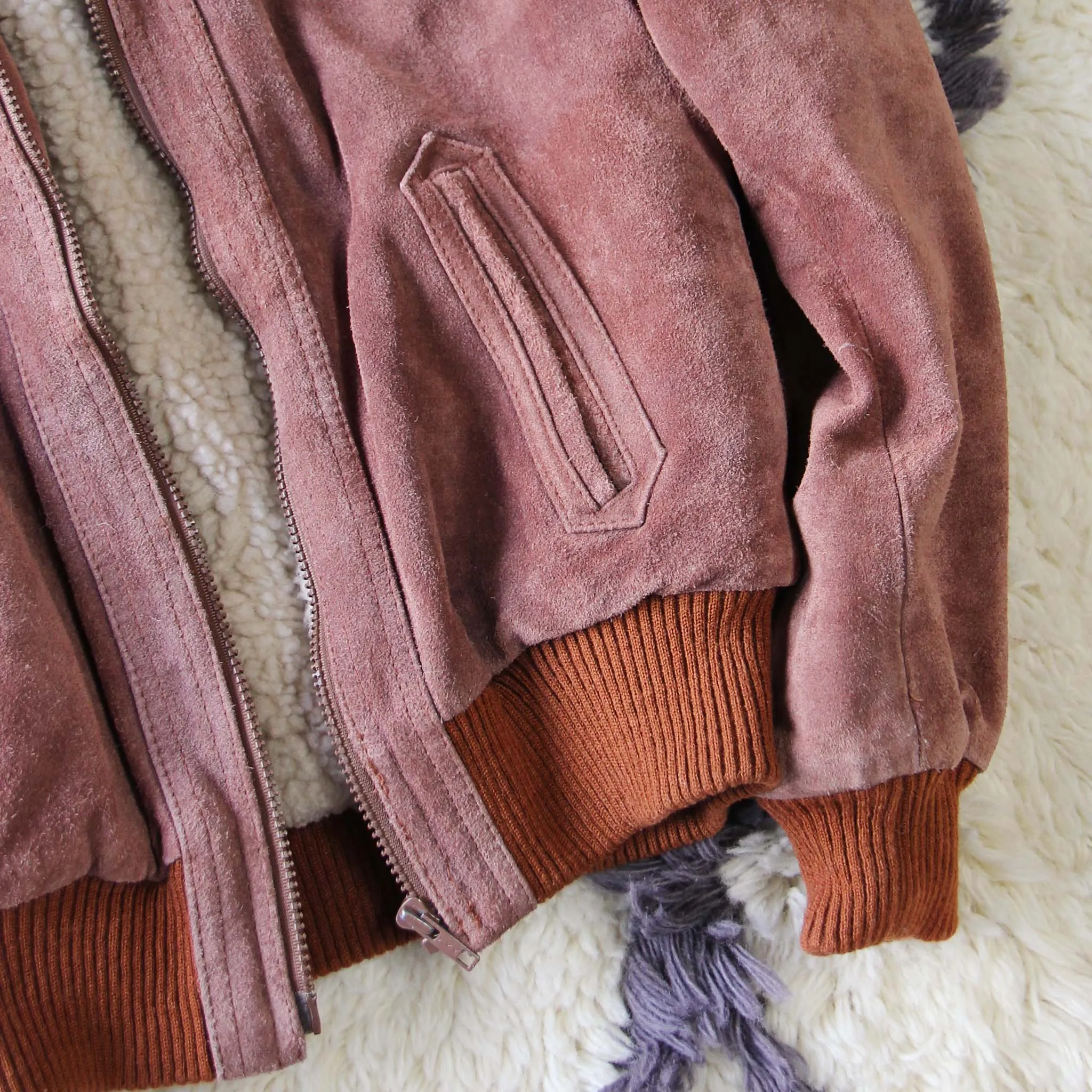 Vintage Mauve Suede Coat