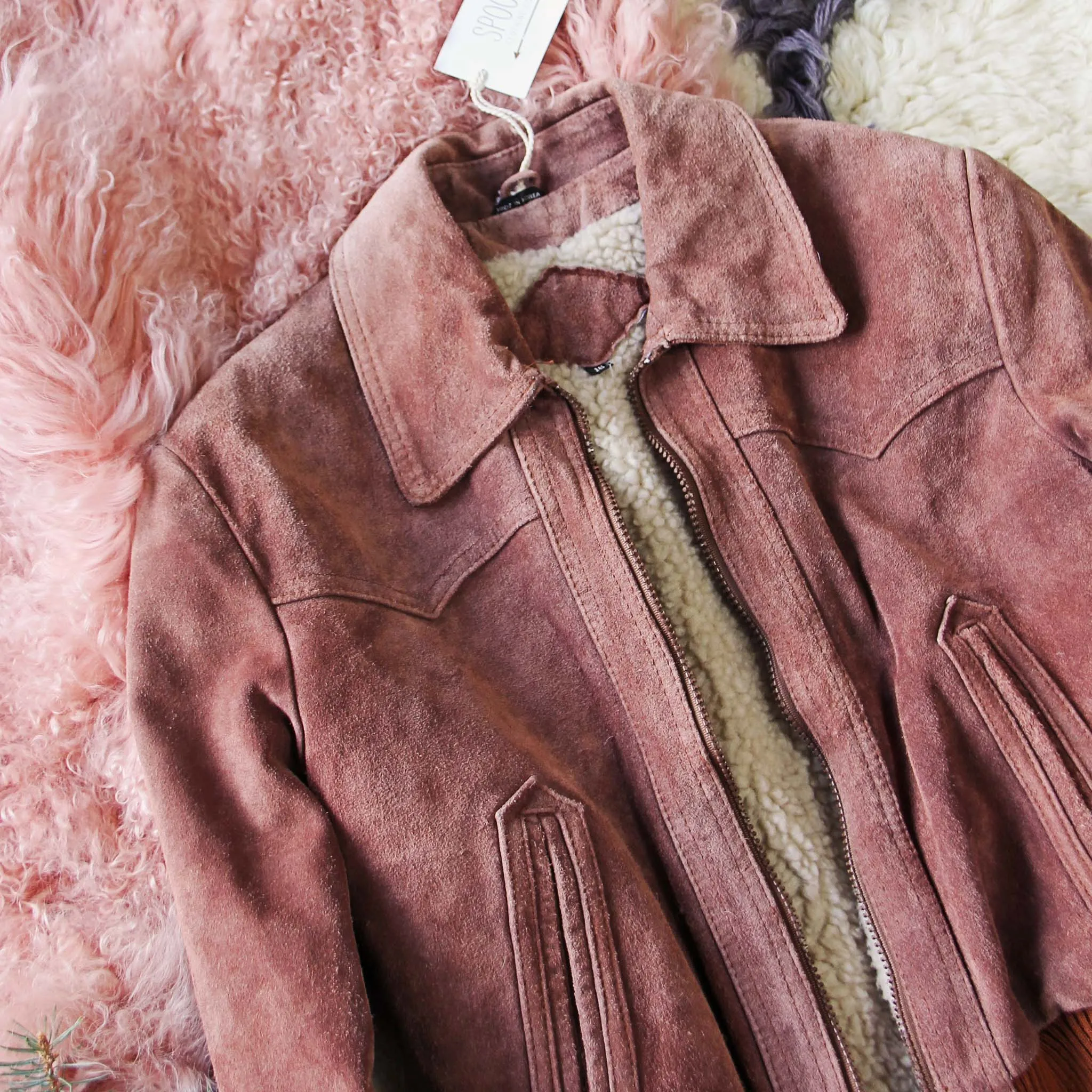 Vintage Mauve Suede Coat