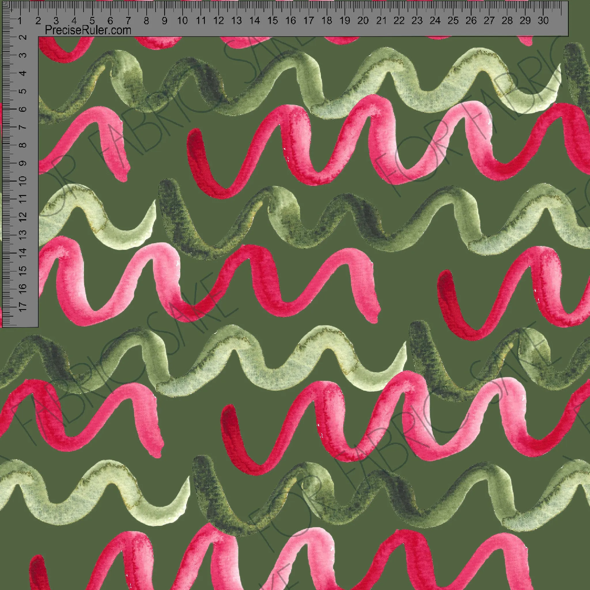Wiggly Stripe Green - Ashleigh Fish - Custom Pre Order