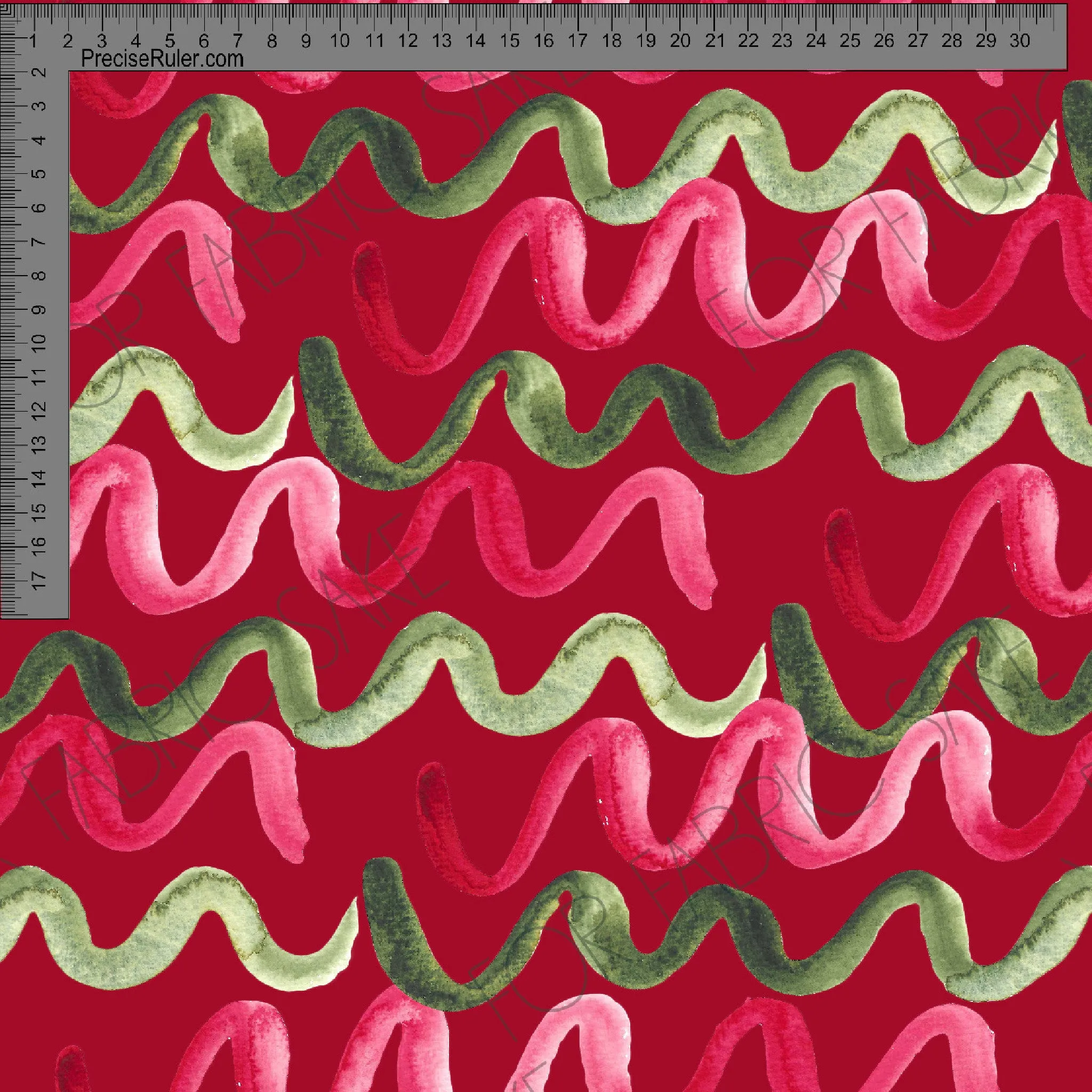 Wiggly Stripe Red - Ashleigh Fish - Custom Pre Order
