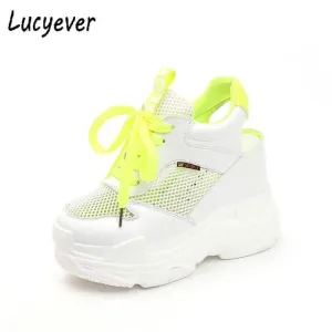 Women Sandals  Fashion Hollow Out Wedges Gladiator High Heel Chunky Platform Casual Shoes