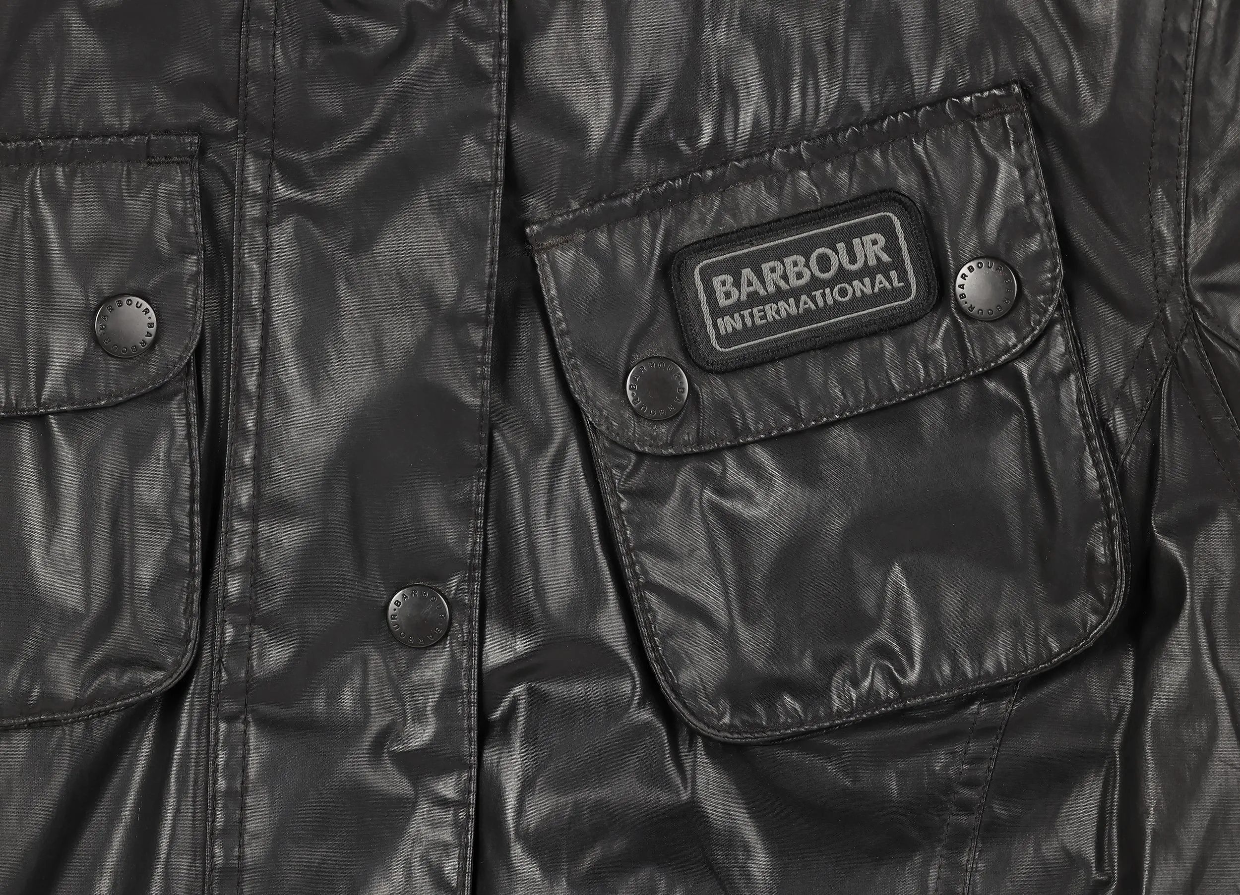 Women's Barbour Carbon Finish International Jacket - Black - Women's M