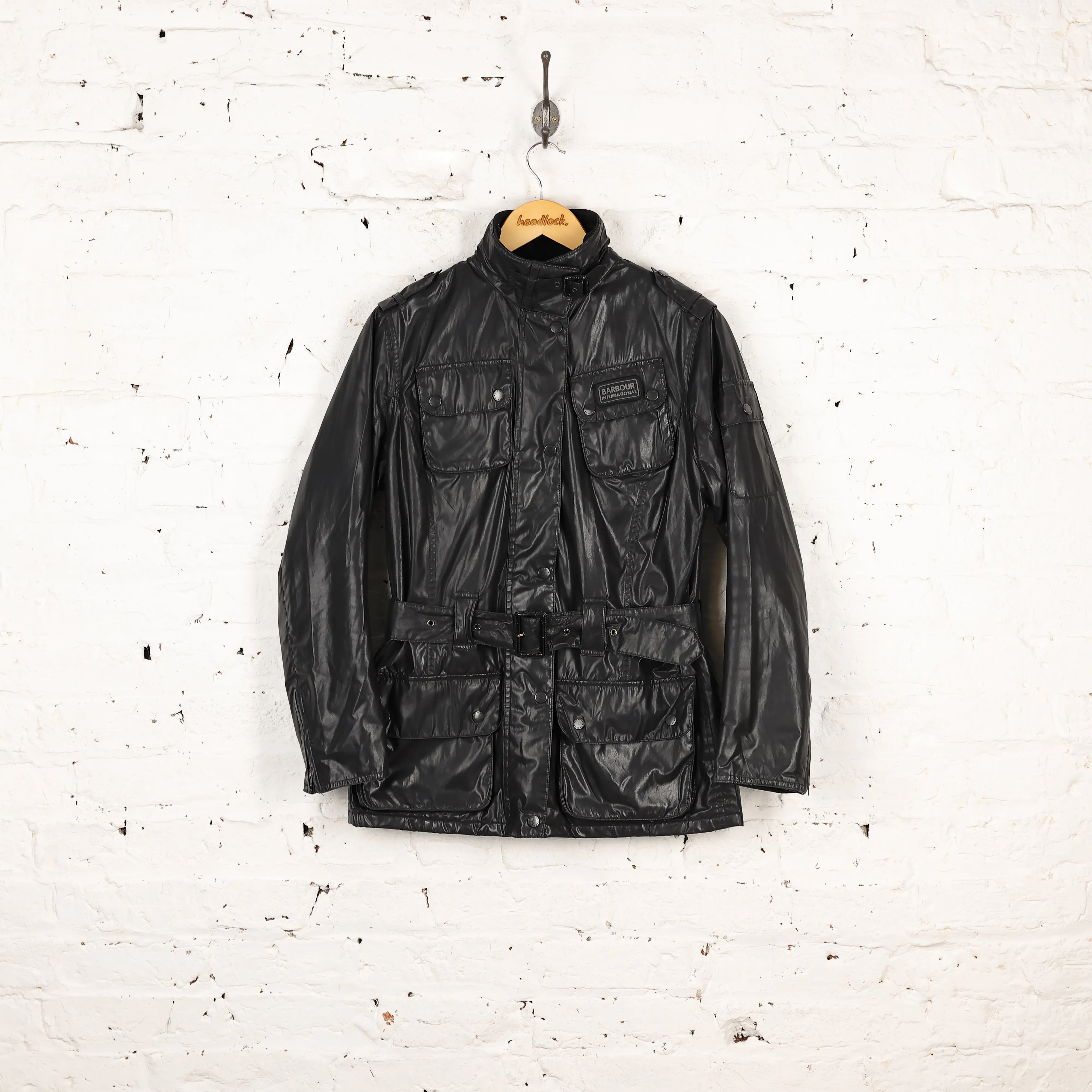 Women's Barbour Carbon Finish International Jacket - Black - Women's M