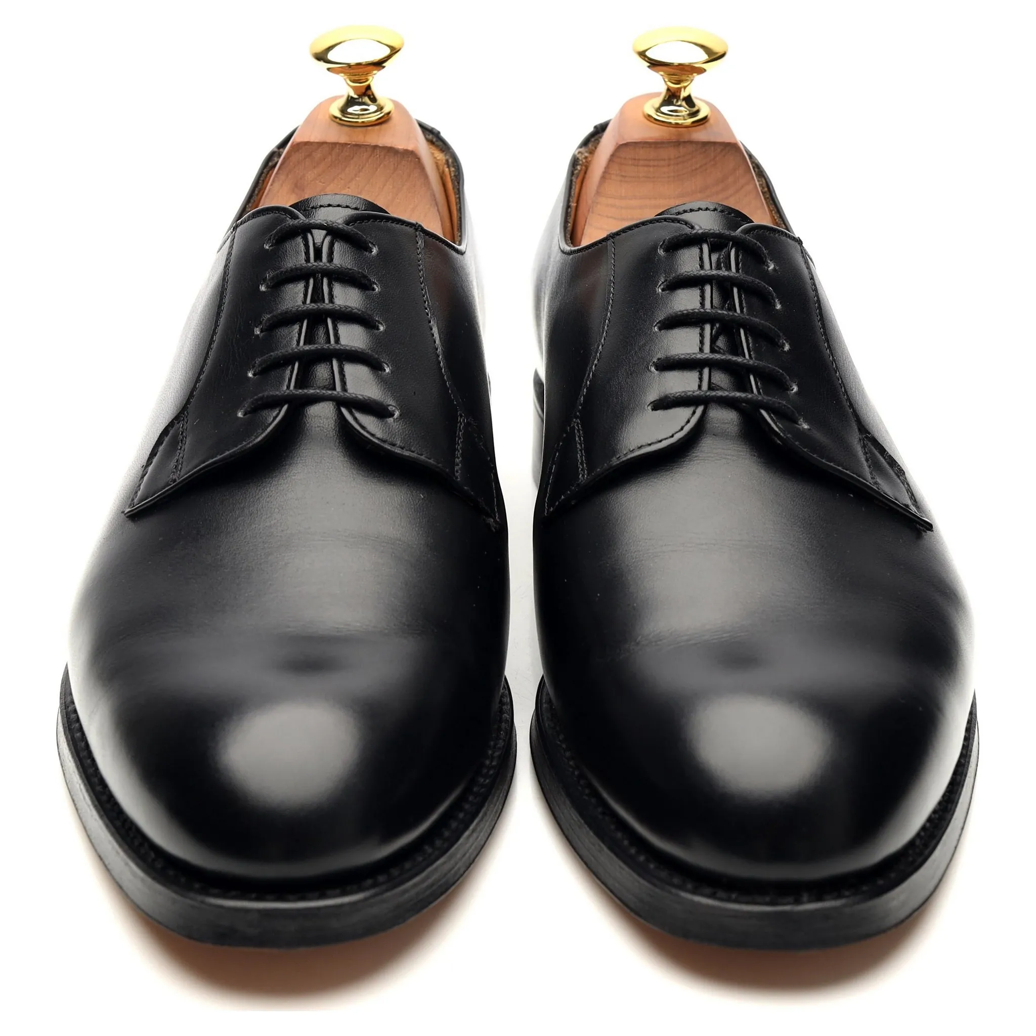 Women's Black Leather Derby UK 6 D