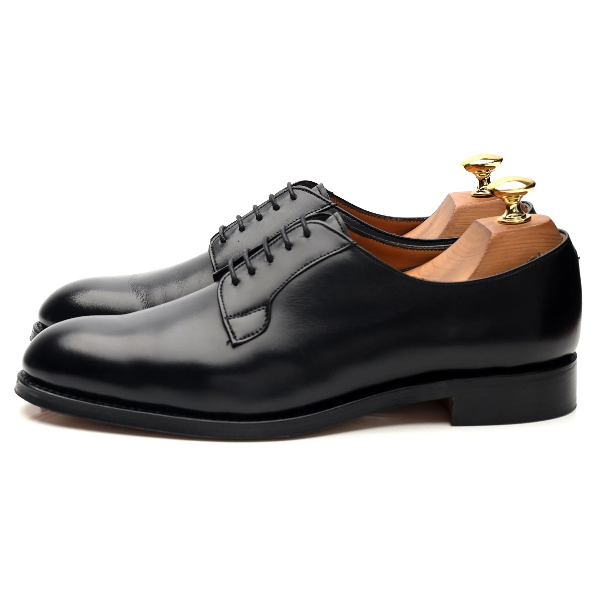 Women's Black Leather Derby UK 6 D