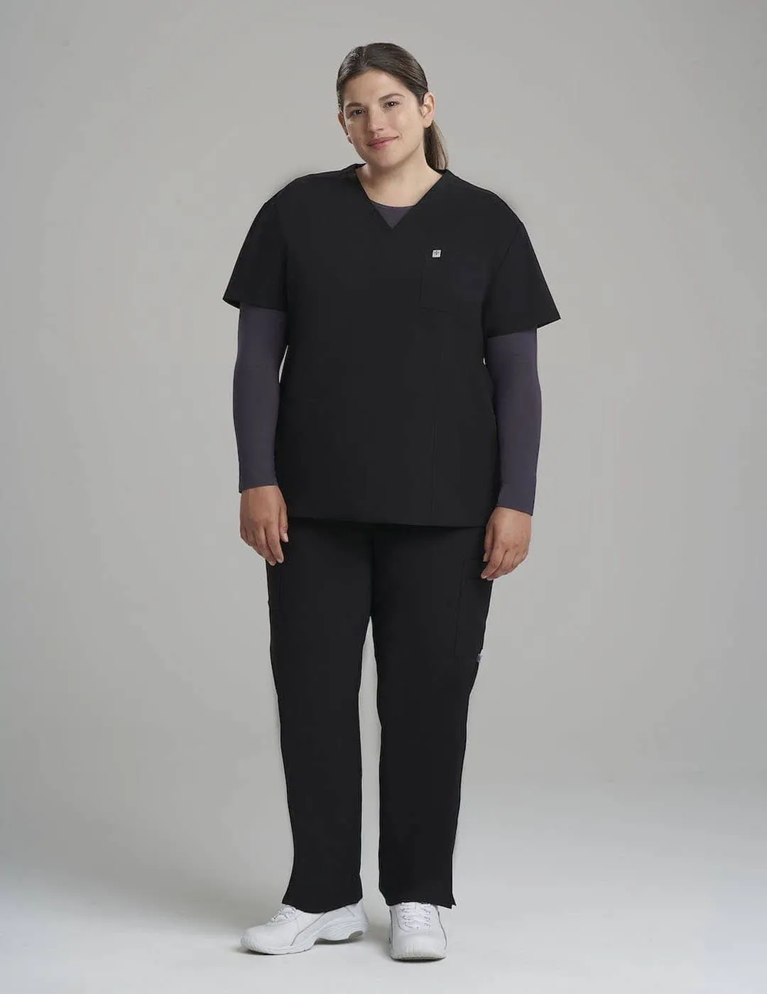 Womens Classic Scrub Top - Black