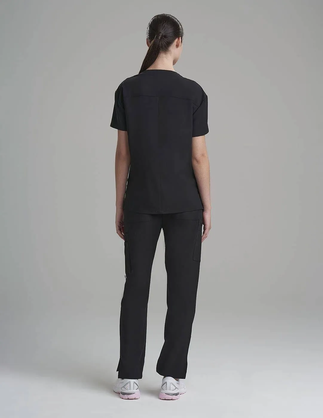 Womens Classic Scrub Top - Black
