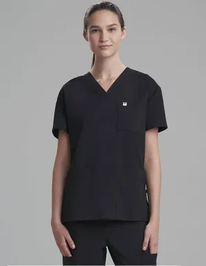 Womens Classic Scrub Top - Black