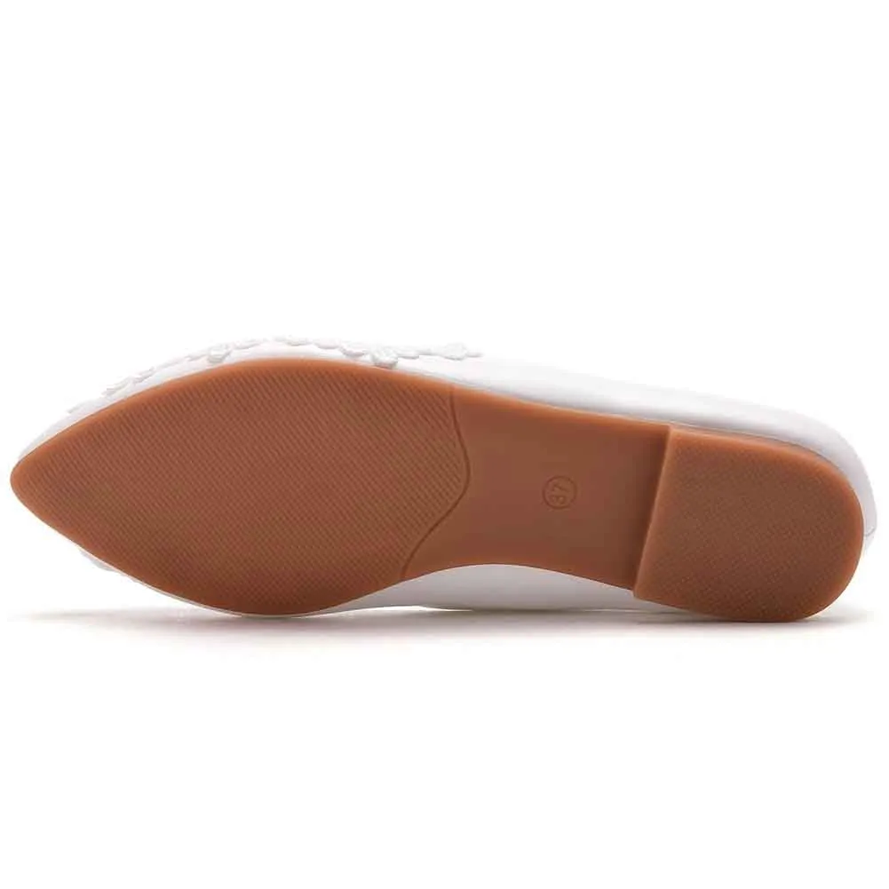 Women’s Flat Bridal Shoes Low Heel Flats Synthetic Lace Ballet Flats