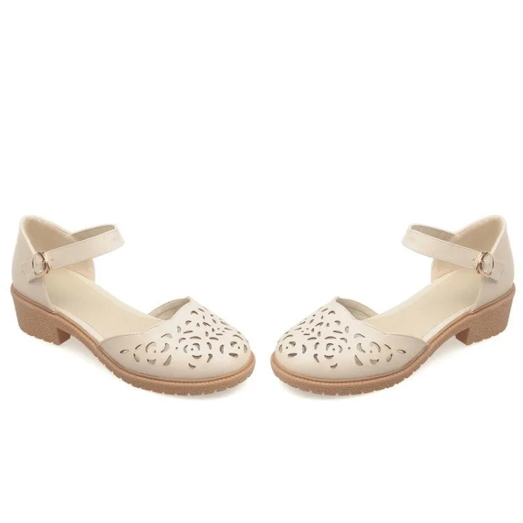 Women's Hollow Out Ankle Straps Sandals Dress Shoes for Summer 8158