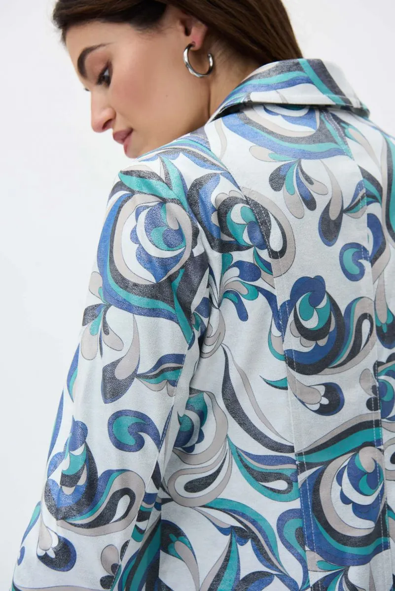 Women's Joseph Ribkoff | Faux Suede Jacket | Vanilla Multi
