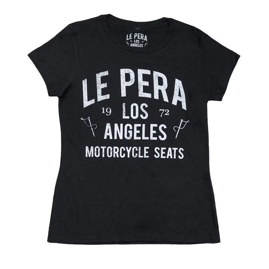 Women's Le Pera Black Text T-Shirt