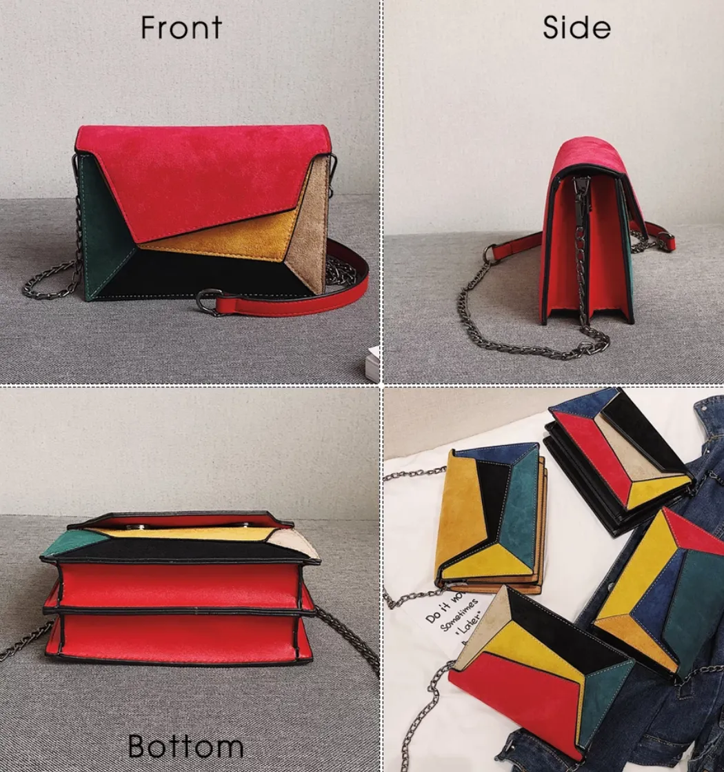 Women's Patchwork Leather Purse