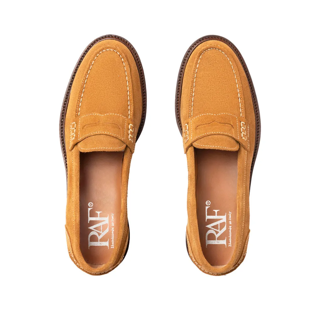 Women's Suede Loafers - Leather