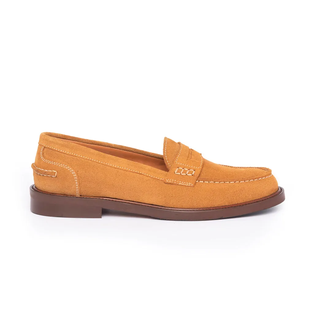 Women's Suede Loafers - Leather