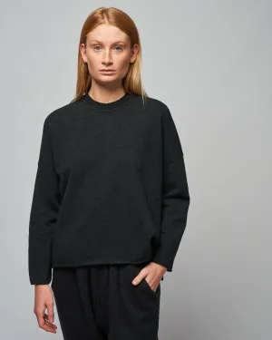 wool pile pullover - charcoal