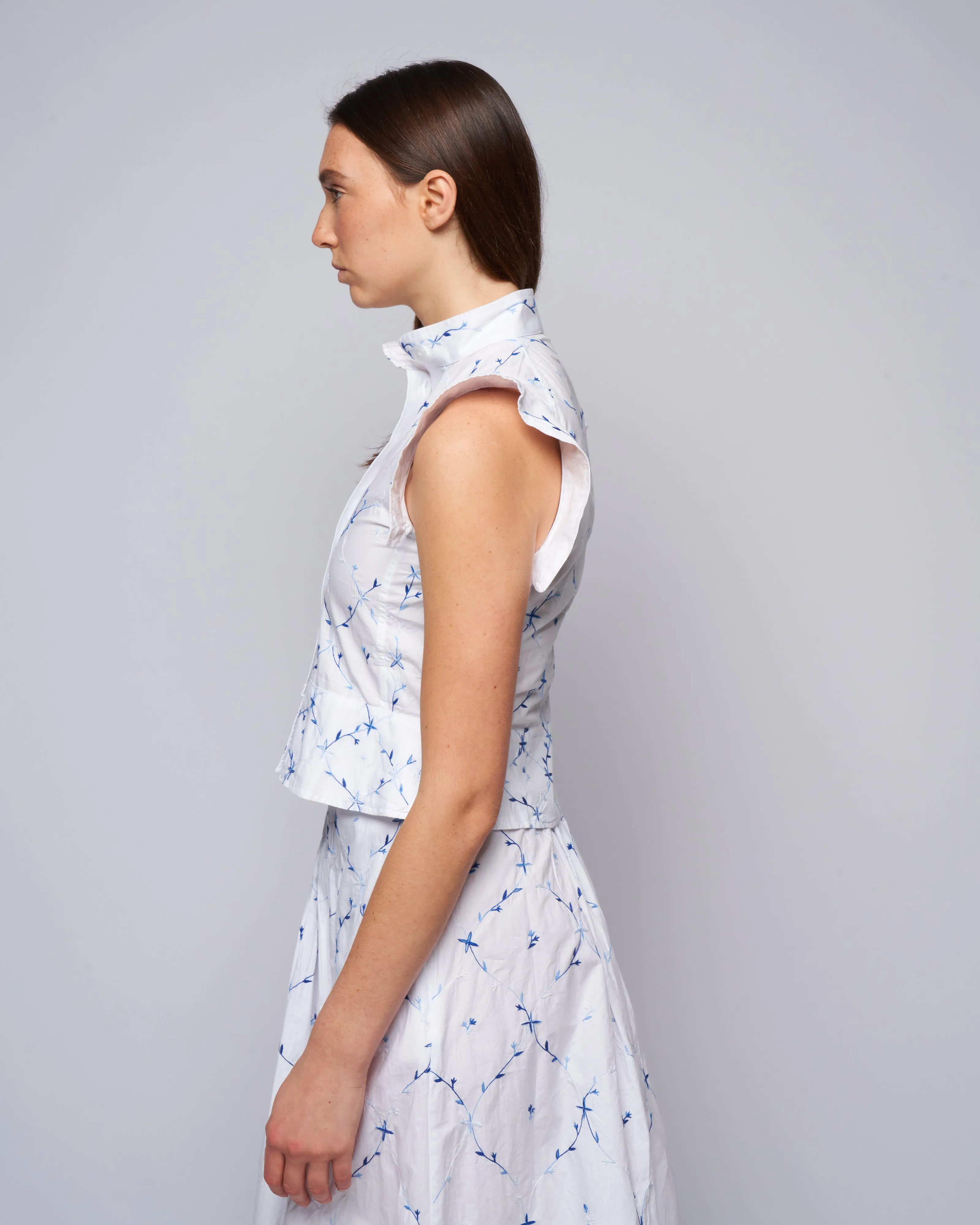 yael vest - white/blue