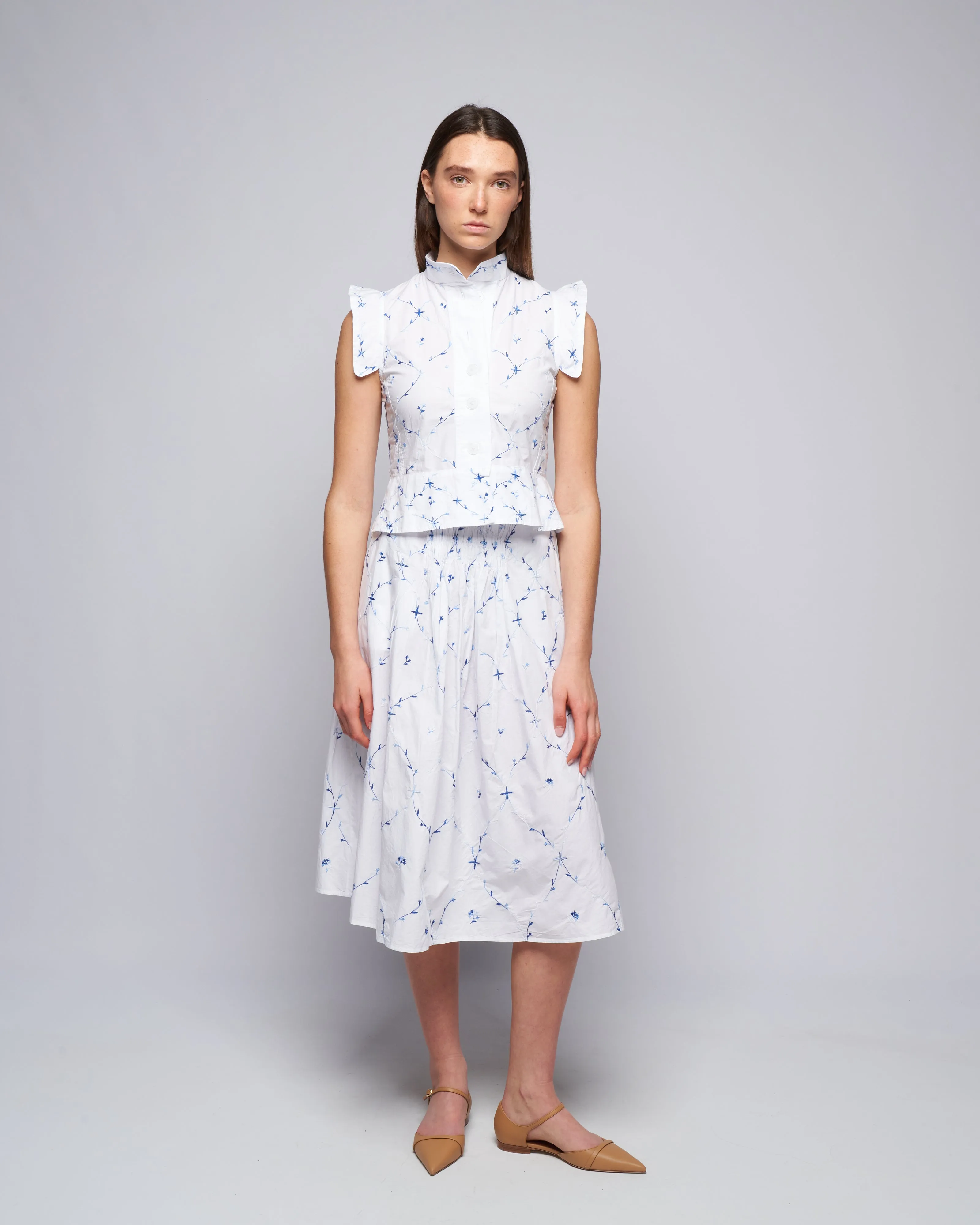 yael vest - white/blue