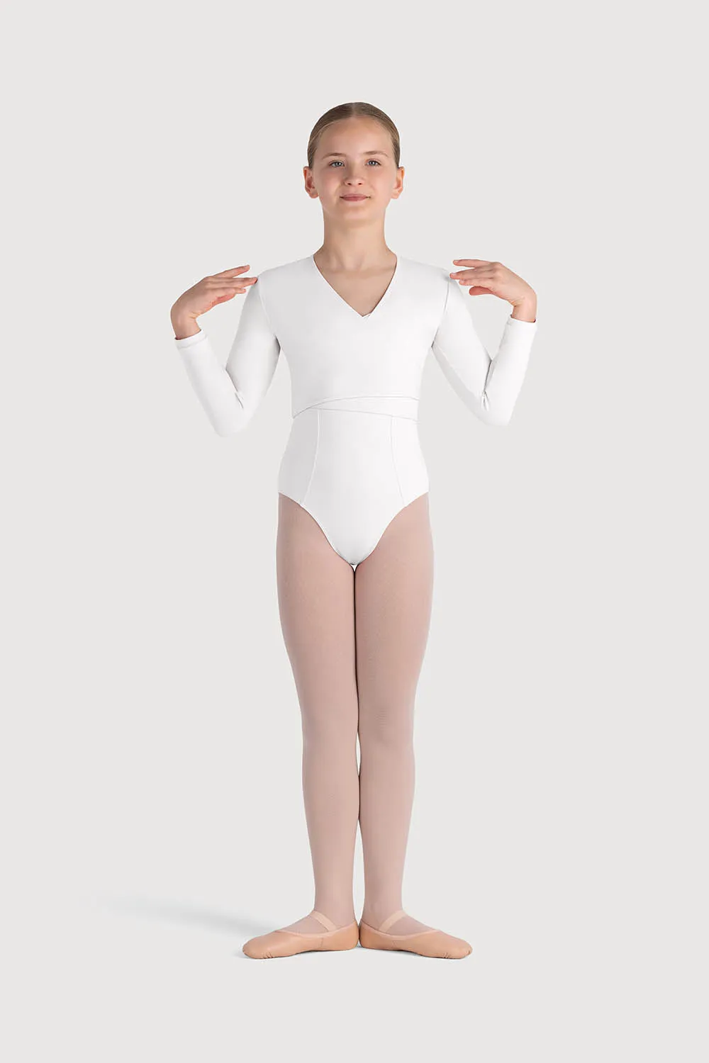 Z0858G - Bloch Overture Crossover Girls Long Sleeve Wrap Top