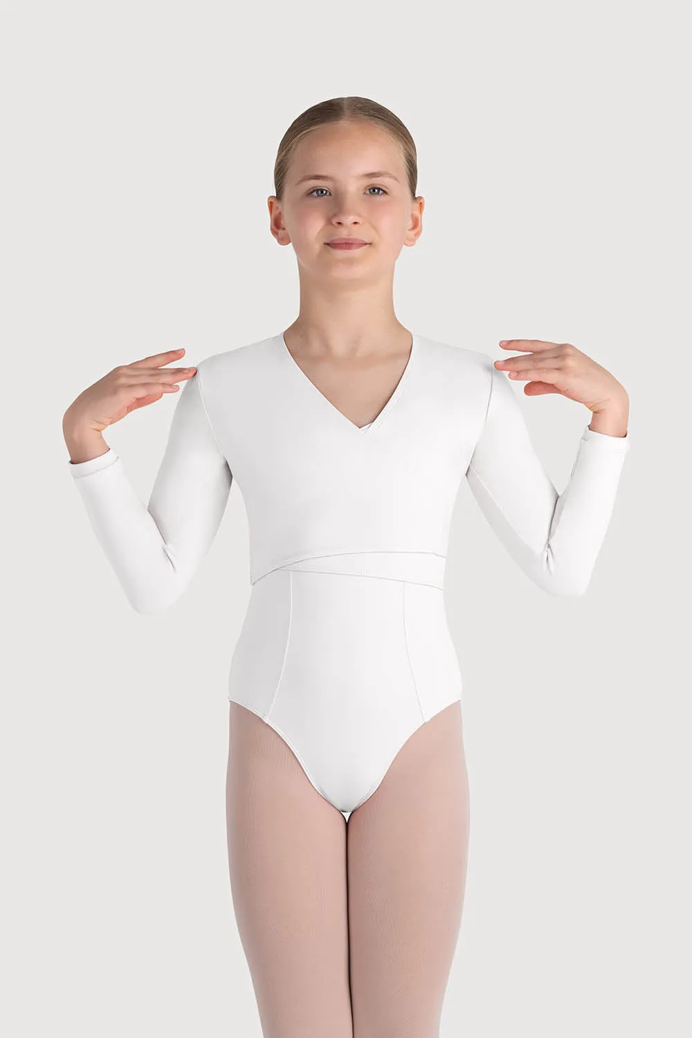 Z0858G - Bloch Overture Crossover Girls Long Sleeve Wrap Top